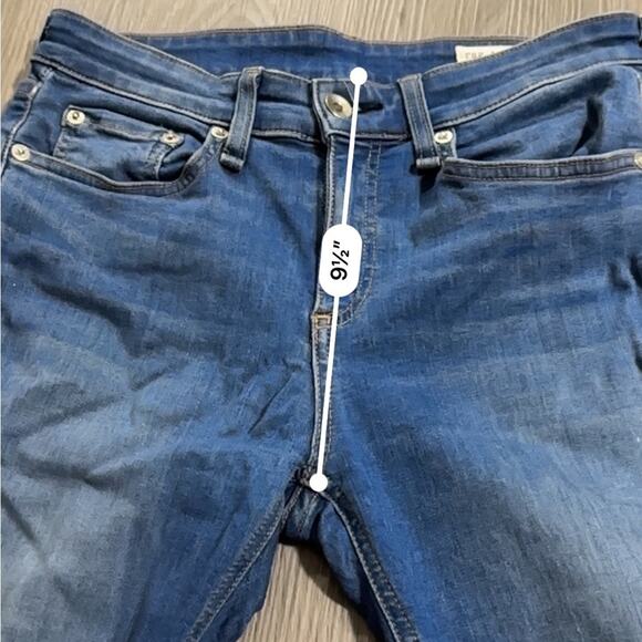 Rag & Bone Cate Mid‎ Rise Ankle Raw Hem Skinny Jeans Size 26 - Picture 12 of 13